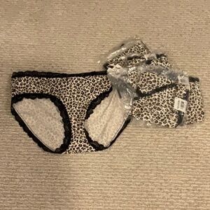 Jenni Brown and Black Animal Print Panties Intimates 6 pairs